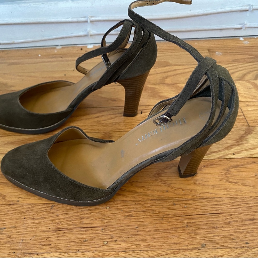 Women's Olive Green Suede Heels